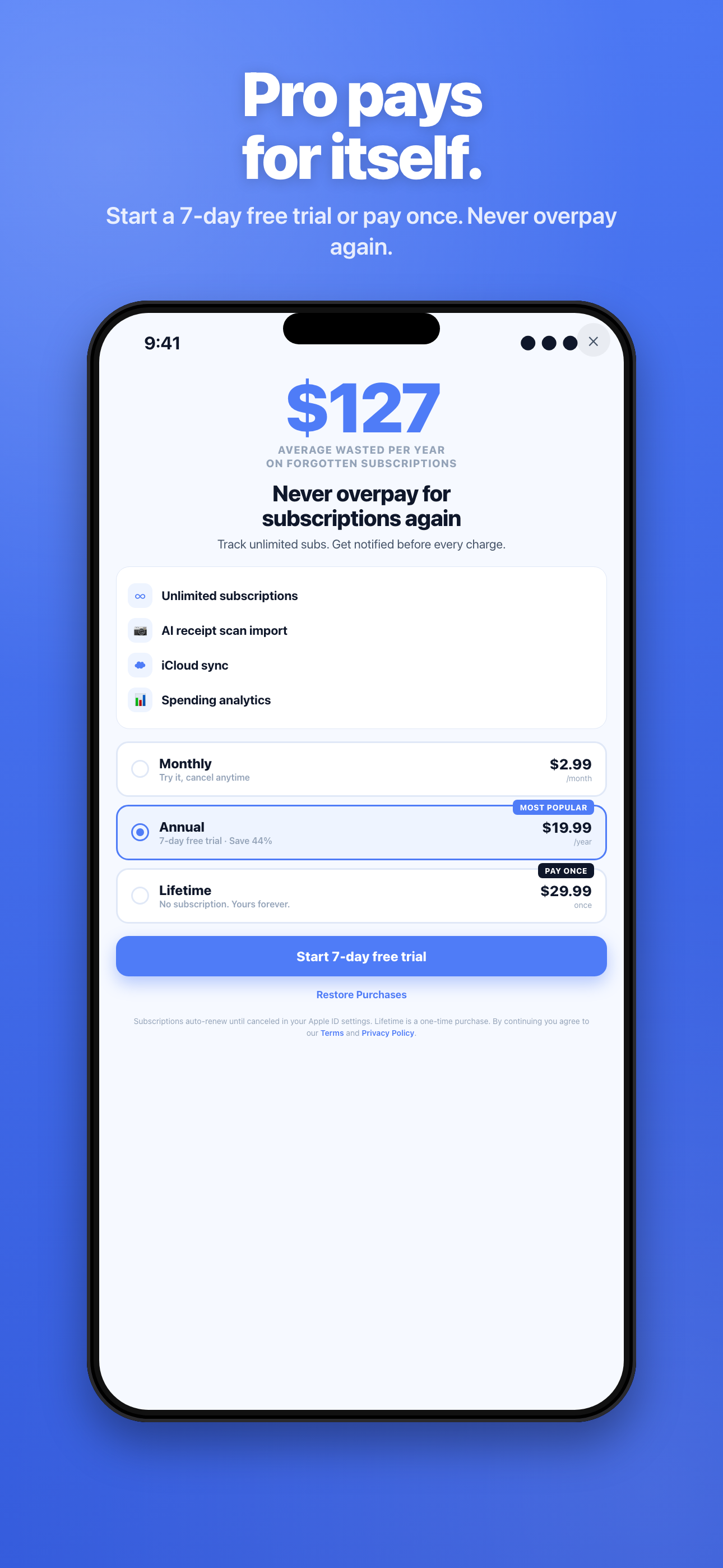Pro paywall